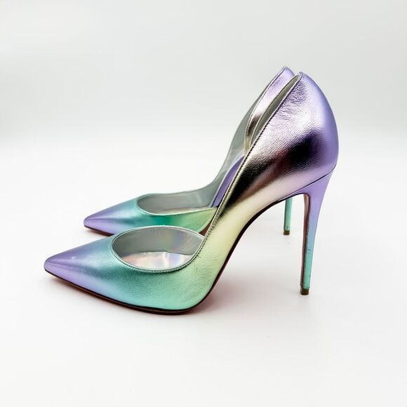 Christian Louboutin Iriza Pumps 100 Ombré Iridescent Heels EU 37.5 US 7.5 - Picture 5 of 14